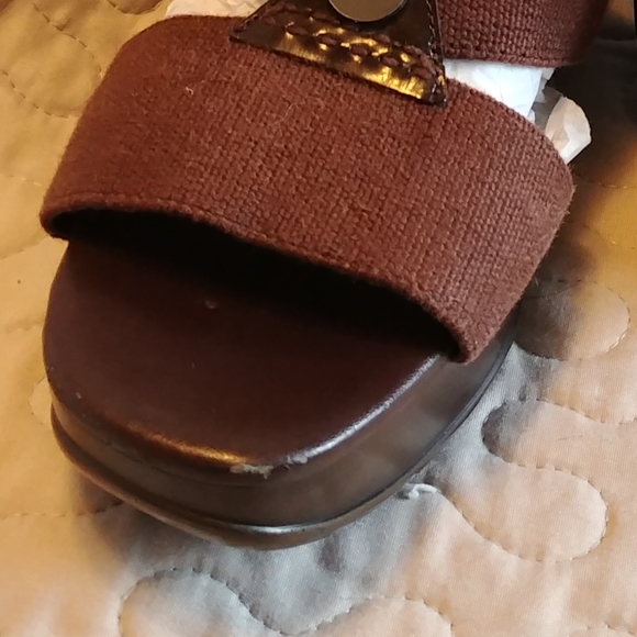 Funky brown White Mountain sandals 7 - Picture 5 of 5